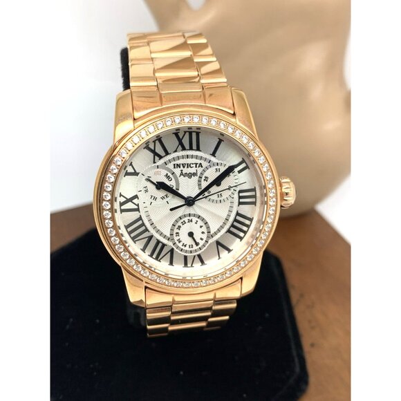 Invicta Women\'s Watch 21706 Angel Quartz Silver Dial Rose Gold Stainless Steel main image 5